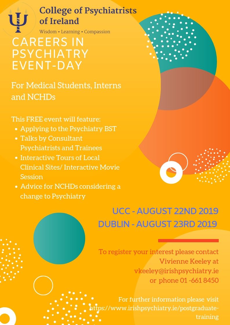 Careers in Psychiatry Event Dublin The College of Psychiatrists of Ireland